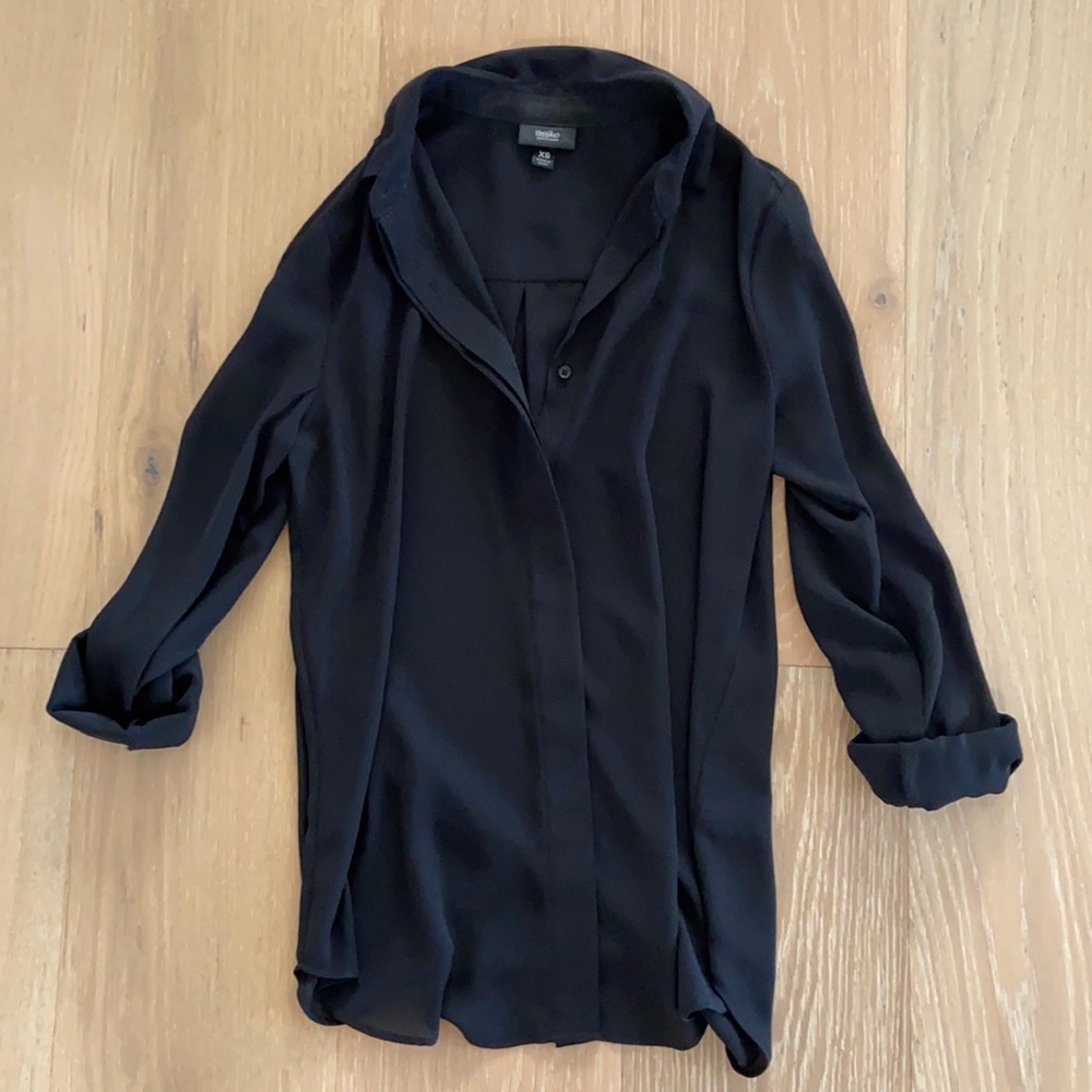 Mossimo Polyester Button Down Blouse